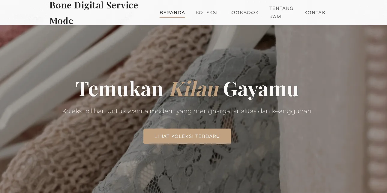 Contoh Website UMKM Fashion
