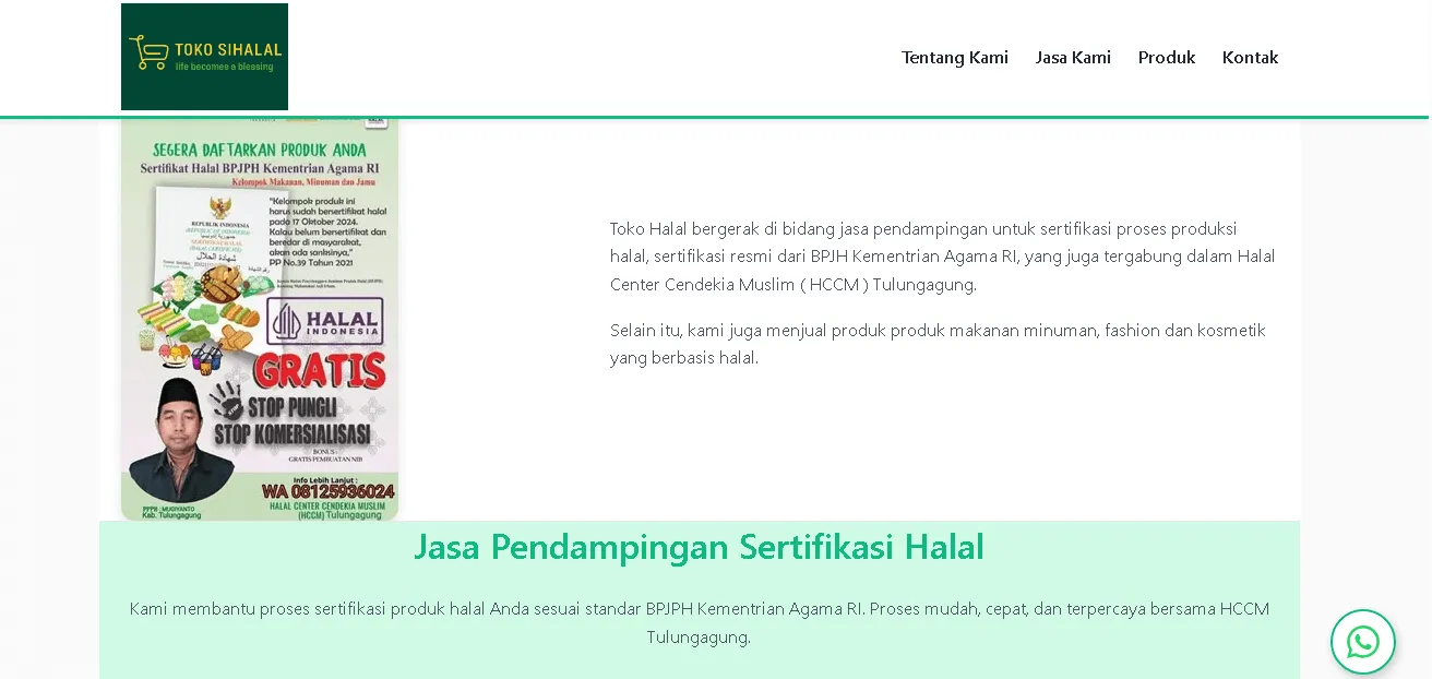 Contoh Website Toko Sihalal